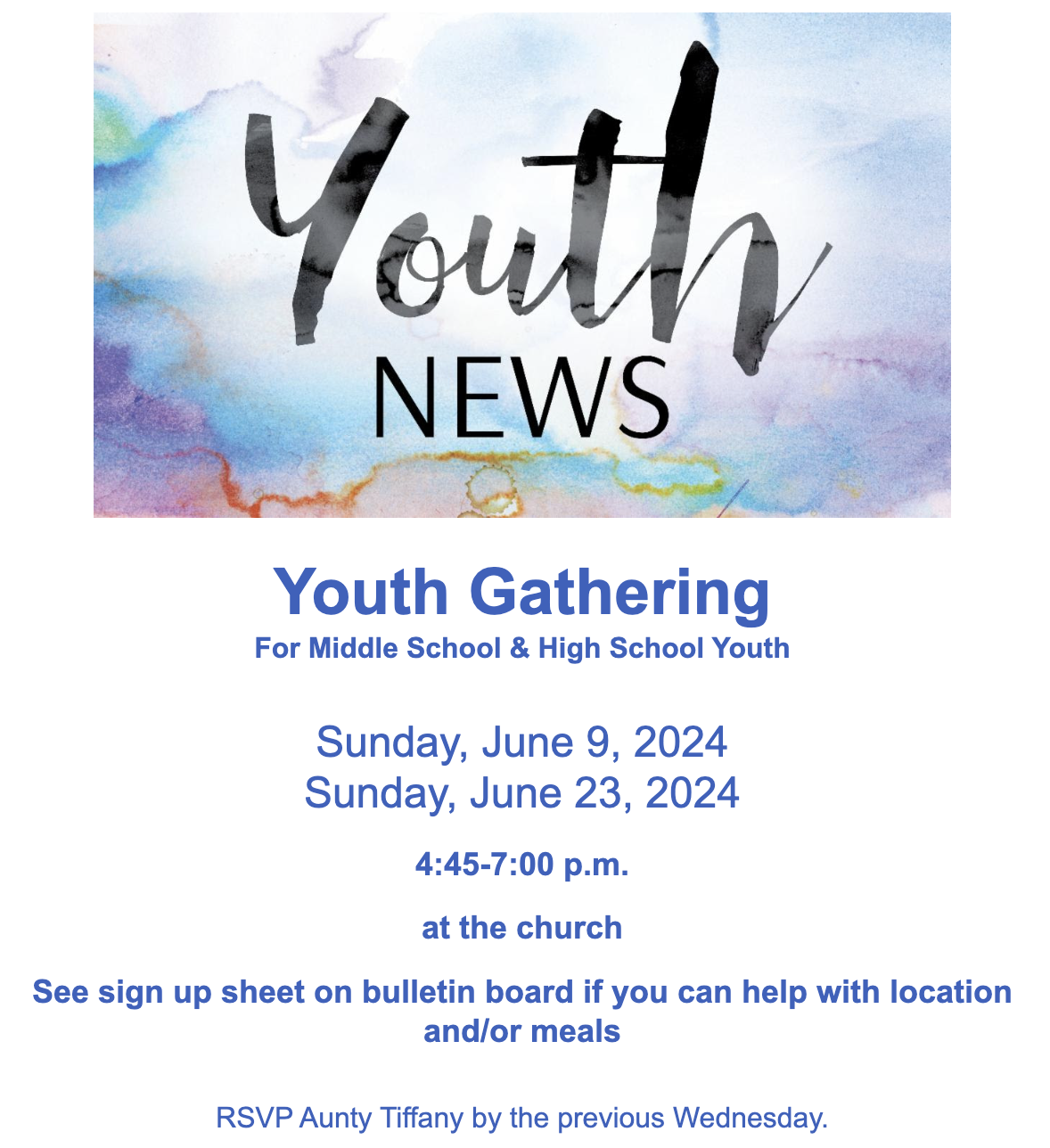 Youth Gathering Event Koloa Union Church